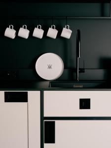 Köök või kööginurk majutusasutuses WELTWIEN Luxury Art Apartments & Free Parking