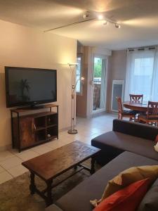 Televízia a/alebo spoločenská miestnosť v ubytovaní Lyon 8 Grange Blanche Appartement calme de 50 m²