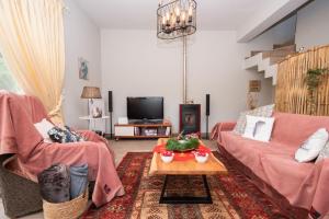 Televízia a/alebo spoločenská miestnosť v ubytovaní Stellas guesthouse near Arachova