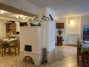 Kuchyň nebo kuchyňský kout v ubytování Hotel Al Prato