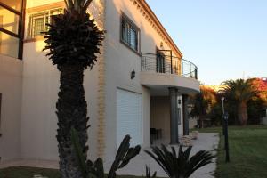 a palm tree in front of a house at Jnane Ville Verte in Casablanca
