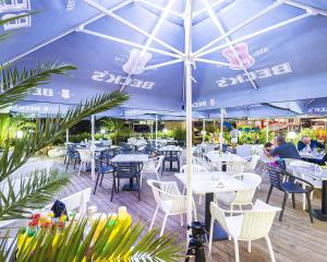 A restaurant or other place to eat at ADMIRAL PLAZA C 19 Private Cozy Studio SUNNY BEACH