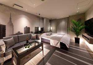 Χώρος καθιστικού στο Hotel Cocoon -Urban Luxury-