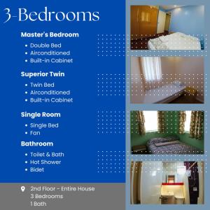 een collage van vier foto's van een slaapkamer bij Camella Homes Mandalagan in Bacolod