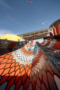 a view of the deck of a cruise ship with a painting at Neverland City Hurghada - Pickalbatros in Hurghada