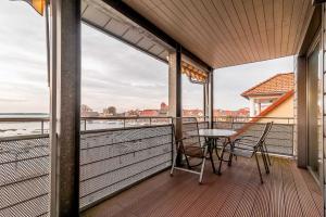 Μπαλκόνι ή βεράντα στο Hafendomicil Appartement WH15 - Adler
