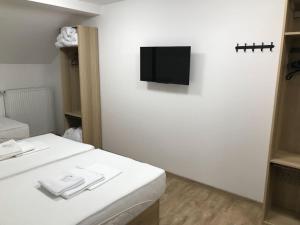 Posteľ alebo postele v izbe v ubytovaní Sobe Zimmer Frei