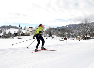 a person on skis in the snow at Urlaub "im Marktl" in Goldegg