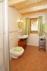 シュヴァンガウにあるJägerhof und Jägerstadelのバスルーム(トイレ、洗面台付)