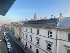 Výhľad na mesto Krakov alebo výhľad na mesto priamo z apartmánu