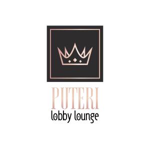 クチンにあるPuteri Wing - Riverside Majestic Hotelの王冠の白黒のロゴ