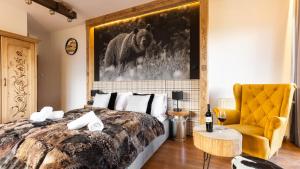 Łóżko lub łóżka w pokoju w obiekcie Aparthotel Delta Top