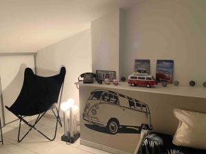 Posedenie v ubytovaní Appartement Vintage 90 m2 DUPLEX classé