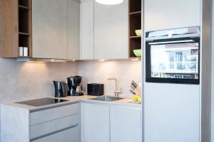 Kuchyň nebo kuchyňský kout v ubytování Ferienwohnung Puro