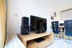 TV a/nebo společenská místnost v ubytování Wohnpark am Mühlenteich - Appartement 24