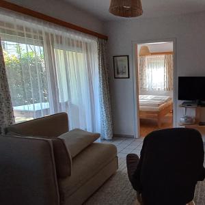 Televízia a/alebo spoločenská miestnosť v ubytovaní Ferienwohnung Götzner Auszeit