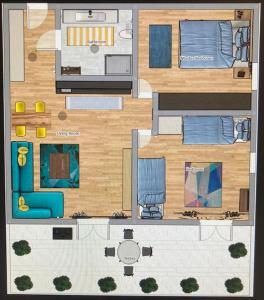 Načrt razporeditve prostorov v nastanitvi Apartmán 110 Vila Zuberec