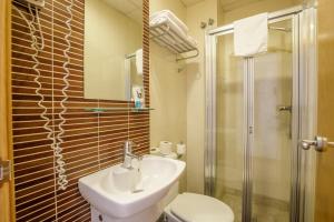 Koupelna v ubytování H-A Hotel Trebol