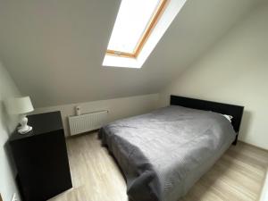 Łóżko lub łóżka w pokoju w obiekcie Apartamenty Trzciana