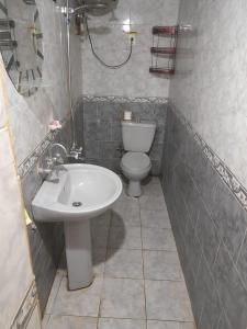 a bathroom with a white sink and a toilet at Elephantina sobek in Aswan