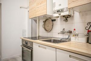 Kuchyň nebo kuchyňský kout v ubytování Joyful 2BR Shared Apt Near Millenium Tower & Danube River