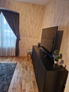 Un televizor și/sau centru de divertisment la Апартамент RESORT SENSATION 1
