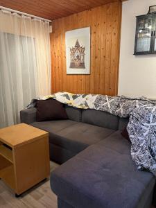 Posezení v ubytování Tiny apartment at the Swiss Alps