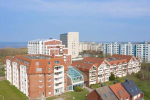 an aerial view of a city with tall buildings at Trafalgar 231 in Döse
