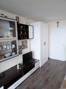 Kuchyň nebo kuchyňský kout v ubytování Ferien-Appartement Vier Jahreszeiten