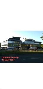 a rendering of a hospital with a building at проспект Олександра Поля (пр. Кірова) in Dnipro
