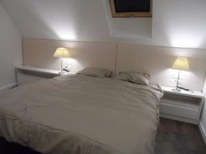 Postel nebo postele na pokoji v ubytování Erkel Rooftop Suites