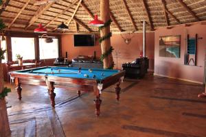 a billiard room with a pool table in it at Hotel El Bramador in Copiapó