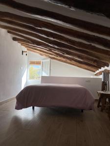 1 dormitorio con 1 cama grande en una habitación en La casilla de Vicente, en Torres