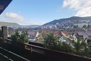 a view of a city from a balcony at Hotel Rose in Baiersbronn