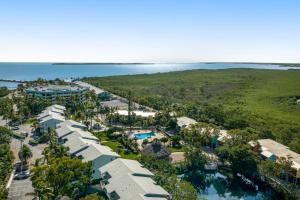 an aerial view of the resort with the ocean in the background at Ohana Keys in Key Largo