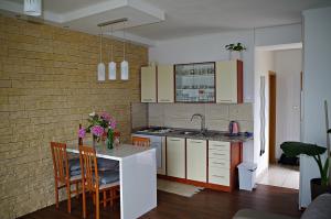 Kuchyňa alebo kuchynka v ubytovaní Apartment in Poljana with sea view, terrace, air conditioning, WiFi 3617-5