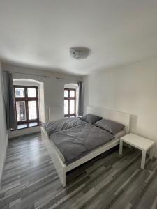 Una cama o camas en una habitación de Penzion Fortuna Žatec