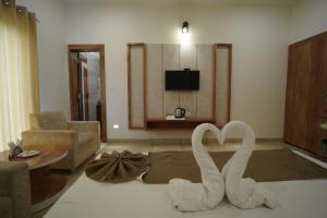 TV a/nebo společenská místnost v ubytování Amar Bagh Resort