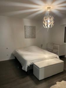 Een bed of bedden in een kamer bij Appartement Cosy Strasbourg