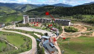 an aerial view of a resort in the mountains at Au pied des pistes Côte 2000 - Le Balcon de Villard de Lans in Villard-de-Lans