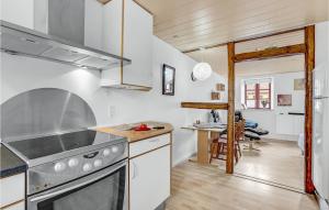 a kitchen with a sink and a stove at Awesome Apartment In Bandholm With Kitchen in Bandholm