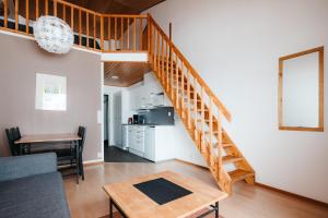 Kuchyň nebo kuchyňský kout v ubytování Lapland Hotels Sirkantähti