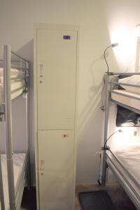 Ένα ή περισσότερα κρεβάτια σε δωμάτιο στο GLOBE Hostel Prague ADULTS ONLY