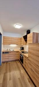 Kuchnia lub aneks kuchenny w obiekcie Ferienwohnung Flachau Oberlehengut