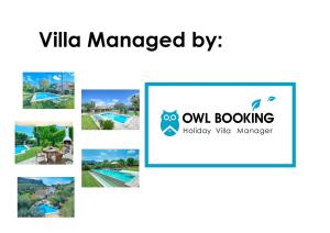 a collage of photos of the villa managed by our booking website at Owl Booking Villa Sedes - Dive Into Nature in Campanet