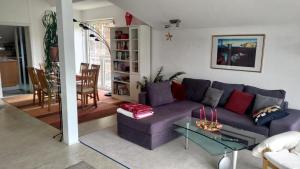 Χώρος καθιστικού στο Ferienwohnung Dreiseetal