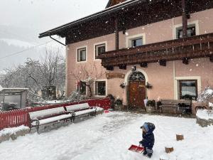 Bruggerhof v zimě