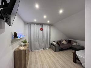 Televízia a/alebo spoločenská miestnosť v ubytovaní Bacio-Bacio Apartamenty