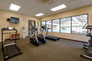 a gym with treadmills and ellipticals in a room at The Villas at French Lick Springs in French Lick