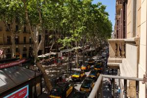 Nespecifikovaný výhled na destinaci Barcelona nebo výhled na město při pohledu z apartmánu